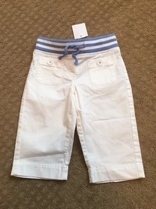 NWT Girl's Mini Boden White Pull-On Capri - Size 4Y - Picture 1 of 5