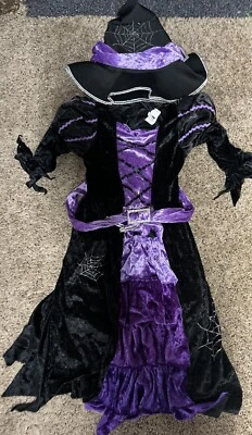 Disfraz de Bruja Spooktacular Creations Pequeño (5-7 Años) SOLO VESTIDO Y SOMBRERO Foto 1 de 4