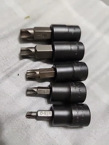 Snap-on USA 3/8" Drive Mortorq MTS-4 Pinless Bit Socket PFMTS3E PFMTS2E PFMTS1E - Picture 1 of 13