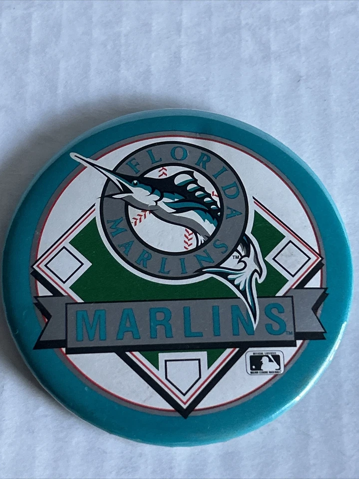 WinCraft Florida Marlins 90s Pin Button 3.5inches MLB VTG Made USA Inaugural - Image 1 of 4