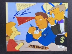 Jose Canseco Oakland Athletics 40/40 Simpsons Signed Auto 8x10 Photo ~ JSA COA - Picture 1 of 5