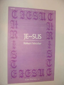 Je-Sus 1973 Guitarra o Flauta 2 partes coro o 2 voces solistas piano Robert Wetzler - Imagen 1 de 1