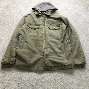 Dickies Genuine Grunge Work Chore Farm Street Army Jacket Hoodie Mens S Green  - Picture 1 of 9