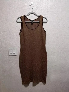 Lauren Ralph Lauren Linen & Cotton Blend Dress Brown Size M - Picture 1 of 6