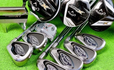 Callaway Club Set 1W 3W 4H 5-9i Pw 58 PT 11pc RH Graphite & Steel Stiff & UNI - Image 1 of 4