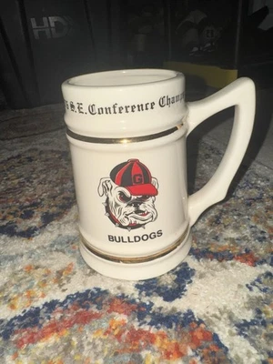Vintage 1976 SEC Championship Mug Stein University Of Georgia Schedule Gameday - Image 1 of 4