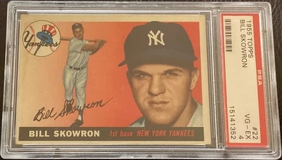 1955 Topps #22 Bill Skowron Yankees de Nueva York SGC 4 en muy buena condición-¡Excelente tarjeta impresionante!! Foto 1 de 2