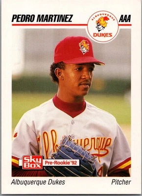 SkyBox 1992 pre-novato - Pedro Martínez #5 XRC Dodgers Medias Rojas Mets Foto 1 de 2