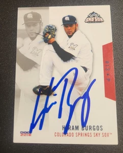 Choice 2016 firmado por Hiram Burgos Colorado Springs Sky Sox Milwaukee Brewers - Imagen 1 de 1