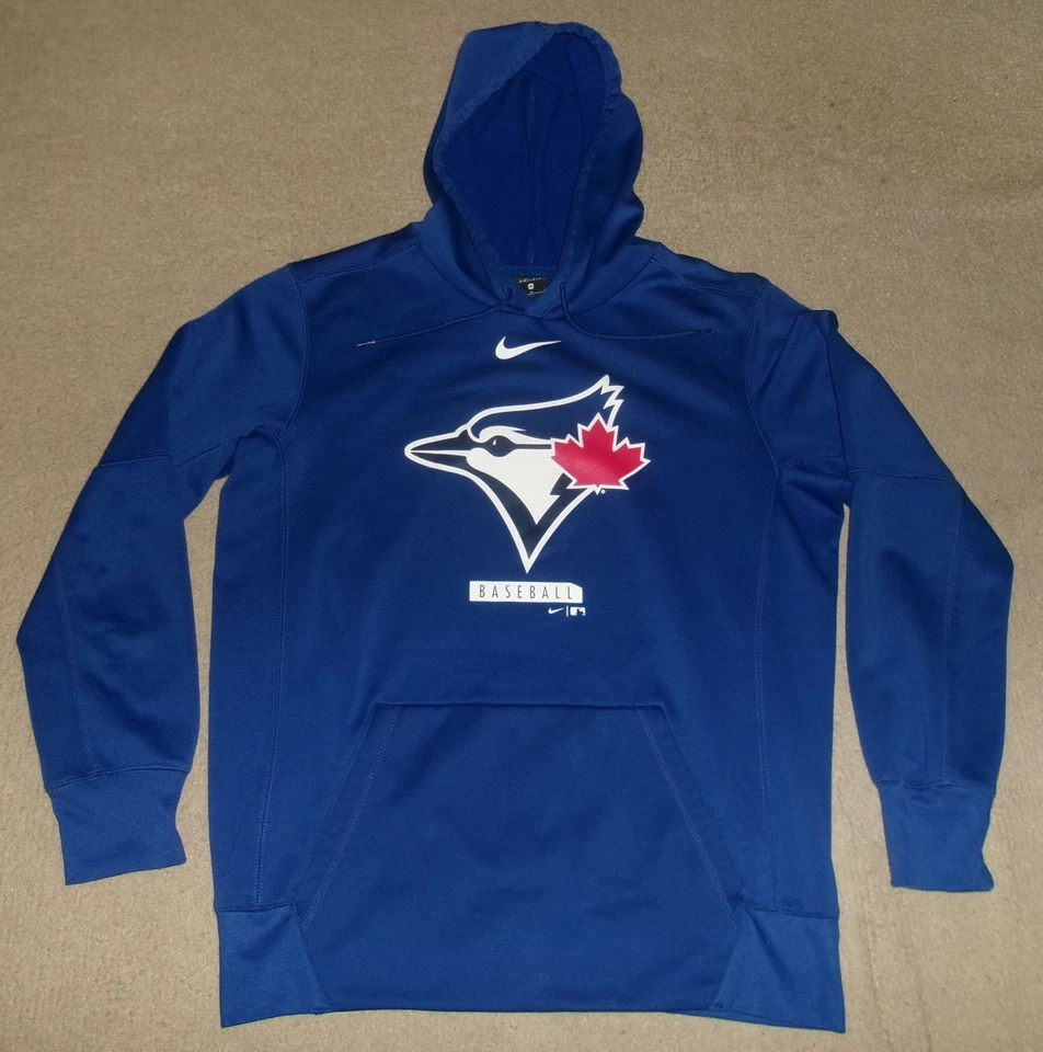 NIKE DRI-FIT Authentic TORONTO BLUE JAYS Heavy HOODY/Sweatshirt M/Medium jacket - Image 1 of 4
