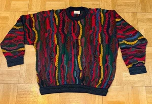 Suéter Tejido 3D Multicolor Rojo Coogi Australia De Colección XL Vapor Wave Biggie - Imagen 1 de 11
