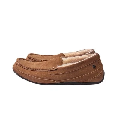 Zapatillas de cuero Abeo para mujer talla 10 acogedoras mocasines forro de piel de oveja Arden Foto 1 de 4