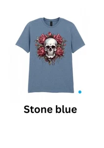T-Shirt Totenkopf rosa rose S/M/L/XL/XXL in verschiedenen Farben - Bild 1 von 8