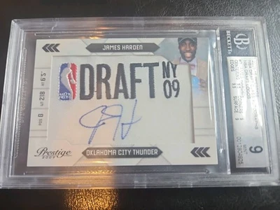 2009-10 Panini Prestige NBA Draft Class Logo James Harden Rookie Auto /125 - Image 1 of 4