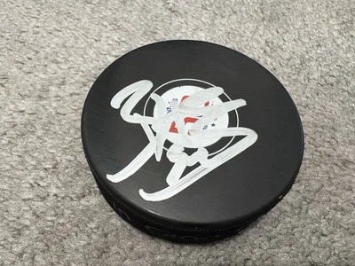 BRADEN HOLTBY SIGNED WASHINGTON CAPITALS 50TH ANNIVERSARY LOGO HOCKEY PUCK COA - Image 1 of 3