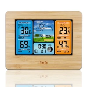 Station Météo Horloge Murale Numérique Température Humidité - Imagen 1 de 8