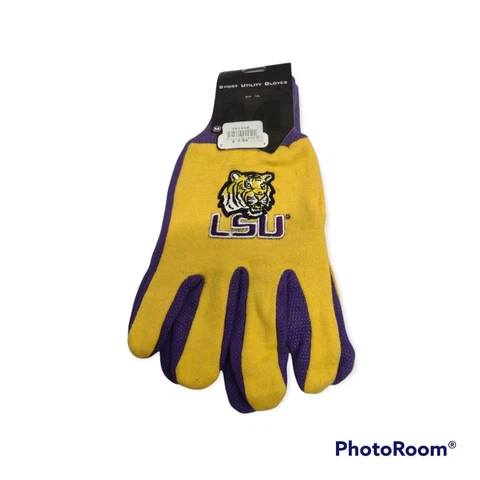 NCAA LSU Tigers Jersey gloves- Unisex 1 size fits most adult yellow purple Cover