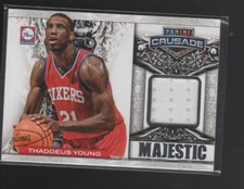 THADDEUS YOUNG 2013-14 PANINI CRUSADE MAJESTIC JERSEY CARD #81  /99