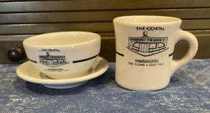 Vintage "The Krystal" Hamburger Chili Schüssel & Untertasse Restaurant Geschirr Shenango - Bild 1 von 17