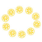 10 Pcs Jewelry Tags Yellow Lemon DIY Material Accessories Wooden