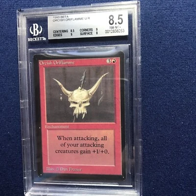 MTG Beta Orcish Oriflamme BGS 8.5 NM-MT+ (two 9 sub grades) 1993 - Image 1 of 2