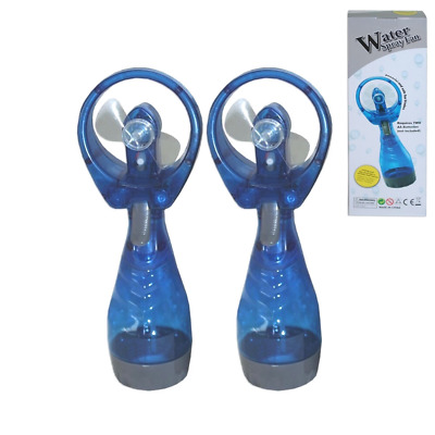 2x 250ml Water Spray Bottle Fan Soft Blades Ice Cool & AA Batteries Included • 25.72£