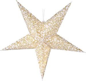 Papierstern gold 60 cm - 10 LED / Timer - Weihnachtsstern zum hängen Leuchtstern - Bild 1 von 1