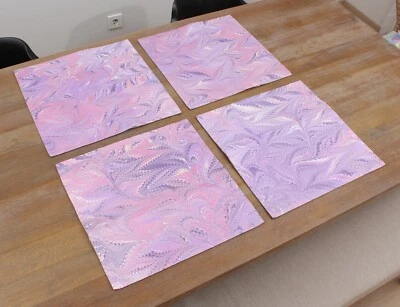 Marbling Pillow Cover Ebru SET of 4 pcs 17.13" x 17.13" Fast Shipment 14032 - Image 1 of 4