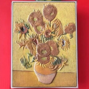 Chad 2024 Van Gogh Sunflowers 1889 Color 2.5 oz Silver Coin +28oz Copper - Picture 1 of 5