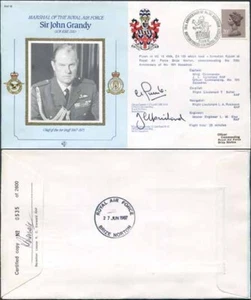 CDM16a RAF COMMANDER J Grandy firmado Gp Capt Lumb y Wg Cdr Uprichard (E) - Imagen 1 de 1