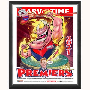 2021 AFL Premiers Melbourne Demons Harv Time Limited Edition Print Framed - Picture 1 of 1