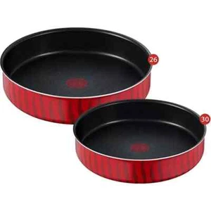 Tefal tempo flame round oven tray size 26,30 cm, red Coated In France Non Stick - Picture 1 of 7