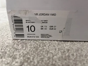 Taglia UK 7,5 - Jordan 1 alto grigio - indossato 5 volte buone condizioni. scatola fresca. - Foto 1 di 9