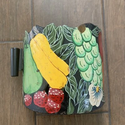 Vintage Handpainted Vintage Wall Bracket/Planter Fruit Themed 90s - Image 1 of 4