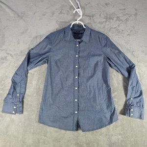 Tommy Hilfiger Button Down Shirt Dotted Pattern Long Sleeve Classic Fit S - Picture 1 of 7