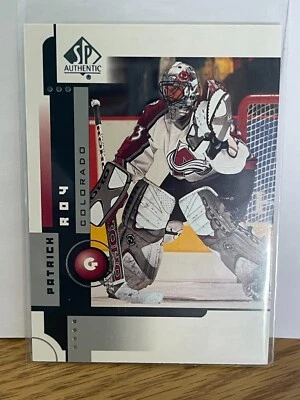 PATRICK ROY  2001-02 SP AUTHENTIC # 18 AVALANCHE GOALIE CARD - Image 1 of 2