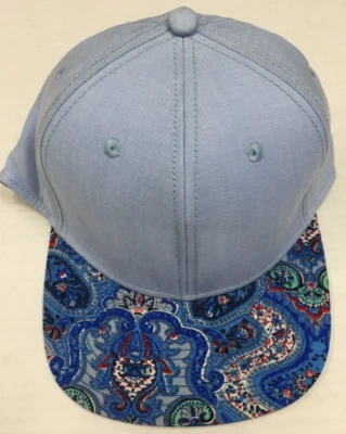 Tapa con tapa en blanco lisa de cachemira Bill Flat Bill para hombre gorra a presión azul Foto 1 de 3