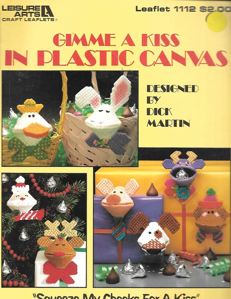 Leisure Arts #1112 Gomme a Kiss in Plastic Canvas by Dick Martin - Image 1 of 1
