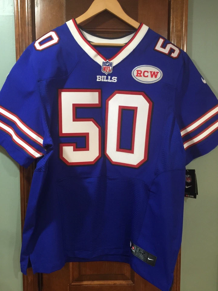 Camiseta Nike Auténtica Firmada Kiko Alonso Buffalo Bills Pro con Parche Ralph Wilson Foto 1 de 4