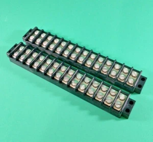 (2PCS) BEAU 7800-14 DOUBLE ROW TERMINAL BLOCK 14-POLE 20A 300V - Picture 1 of 4