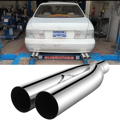 Глушитель с двойным выхлопным наконечником для Lexus LS400 длиной от 2,5 до 3 дюймов 19 дюймов - Изображение 1 из 4