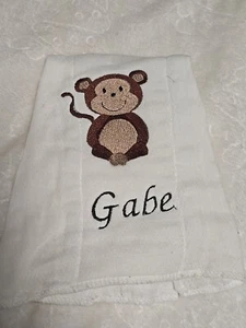 Hecho a mano trapo eructo infantil bebé animal mono, regalo - Imagen 1 de 5