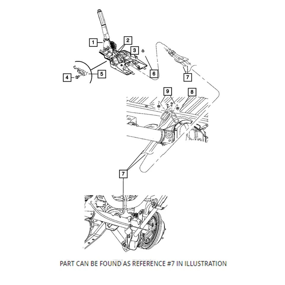 Genuine OEM Mopar Parking Brake Cable for Jeep Wrangler Unlimited Rubicon - Image 1 of 1