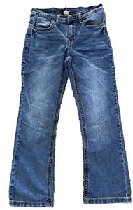 Silver Jeans Boys Size 8 Triple-5 Zane Straight Whiskered Denim Pants - Picture 1 of 7