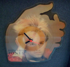 HOWARD JONES WALL CLOCK Upcycled Shaped Picture Disc Original Vinyl Record SD7 - Picture 1 of 7
