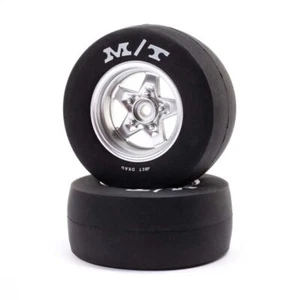 Losi LOS41041 Mickey Thompson Rear Tires w/ Silver Wheels for 1970 Mini Drag - Picture 1 of 1