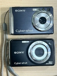 Lot Of 2 Sony Cybershot Untested Digital Compact Camera Zeiss See Details - Picture 1 of 7