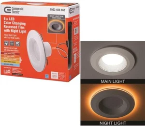 Commercial Electric 6 in. Retrofit Integrated LED Recessed Light Trim - Picture 1 of 5
