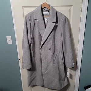 NWT Calvin Klein Double-Breasted Single Button Wool Blend Trench Coat Size XXL - Picture 1 of 12