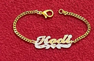 personalized baby bracelet 5 1/2 inches - Picture 1 of 1
